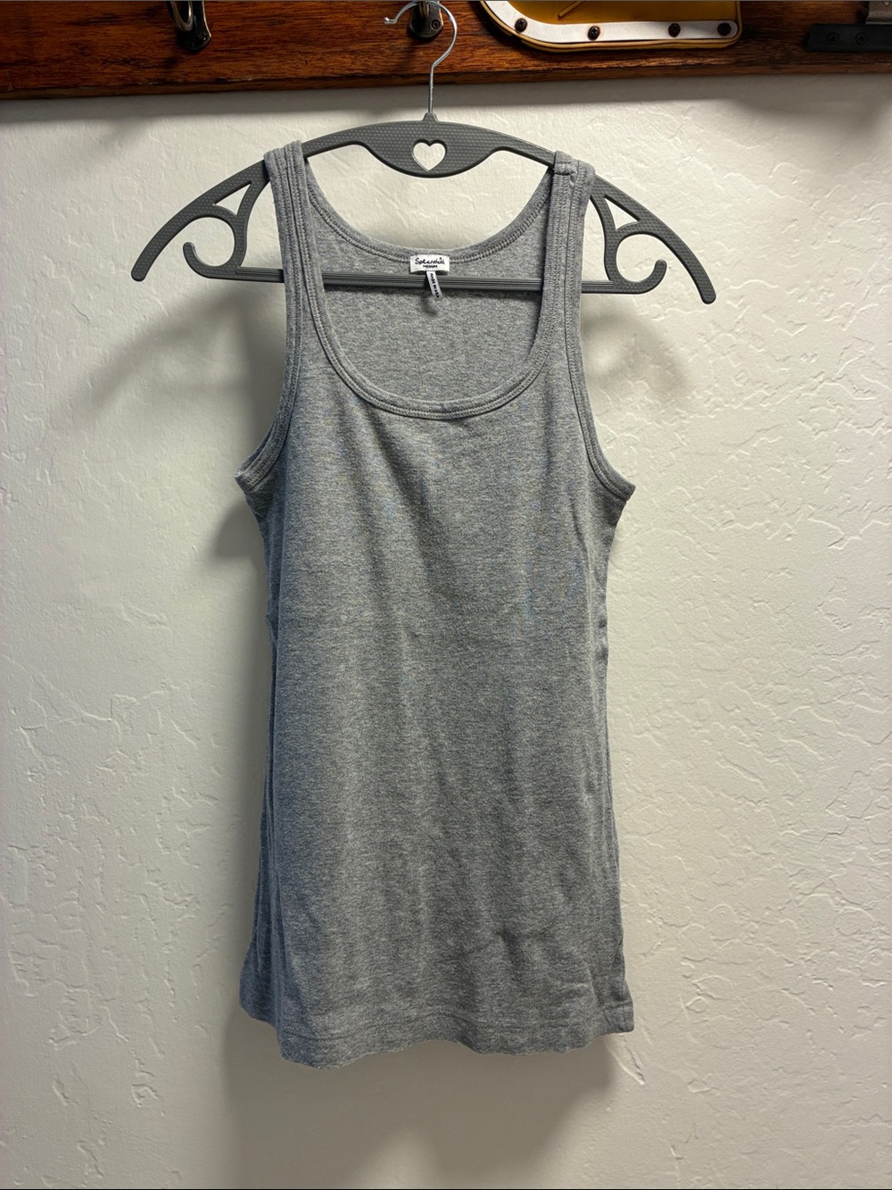 Splendid Gray Scoop Neck Tank Top Size Medium